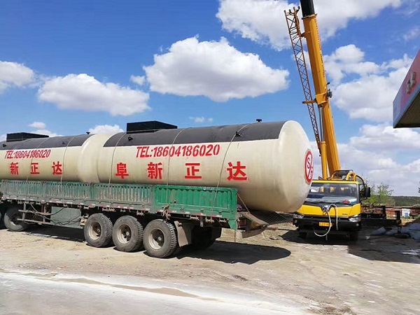 石化北堿鍋加油站改造為SF雙層油罐，阜新正達(dá)油罐網(wǎng)架